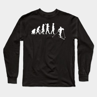 Cross Country Ski - Evolution Of A Nordic Skier Long Sleeve T-Shirt